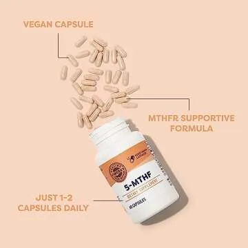 Vimergy 5-MTHF Capsules– Supports Brain & Cardiovascular Health* – Promotes Energy Production* – Kosher, Vegan & Gluten-Free – (60 ct.)