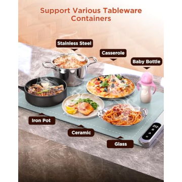 FEPPO Food Warming Mat with Adjustable Temperature