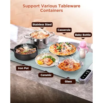 FEPPO Food Warming Mat with Adjustable Temperature