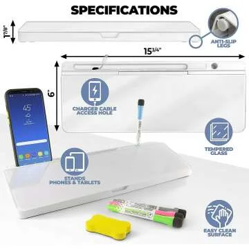 Desktop Whiteboard - Perfect for Home Office & Studying