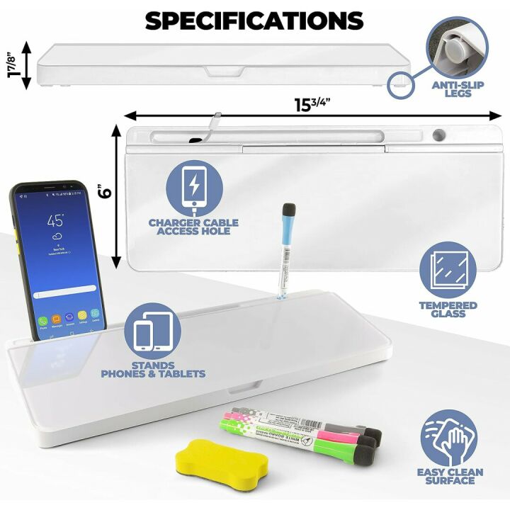 Desktop Whiteboard - Perfect for Home Office & Studying