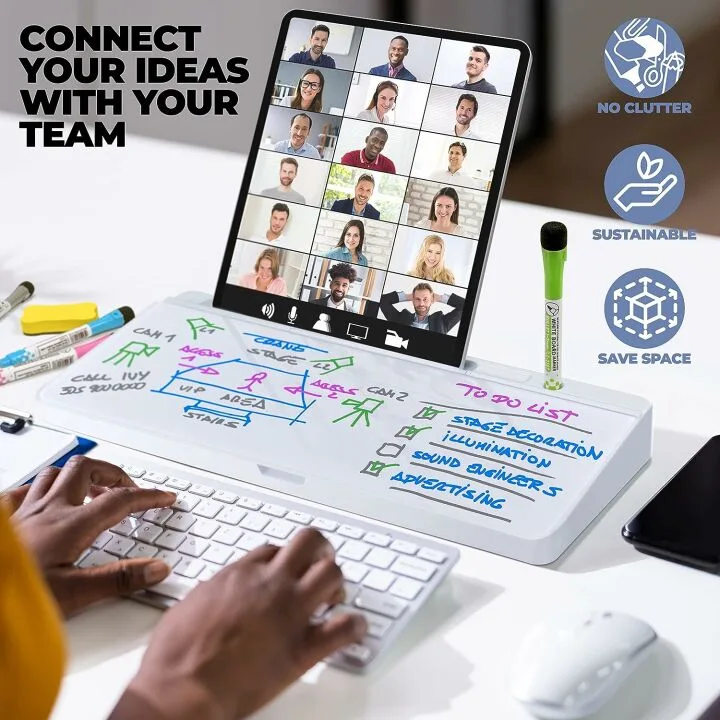Desktop Whiteboard - Perfect for Home Office & Studying