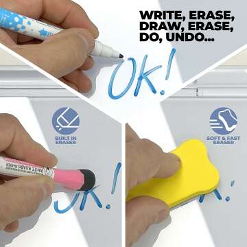 Desktop Whiteboard - Perfect for Home Office & Studying