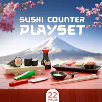 Lollipop Sushi Interactive Toy - Pretend Play Food Set - Includes Sushi Counter - Great Gift for Kid...