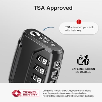 Secure Puroma TSA Approved Luggage Locks for Travelers