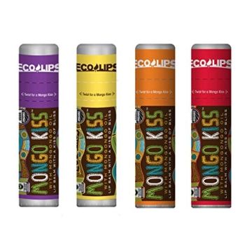 Eco Lips Mongo Kiss Organic Lip Balm 4-Pack Flavors