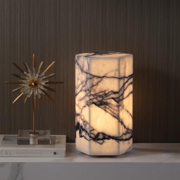 Real Marble Tri-Color Dimmable LED Table Lamp