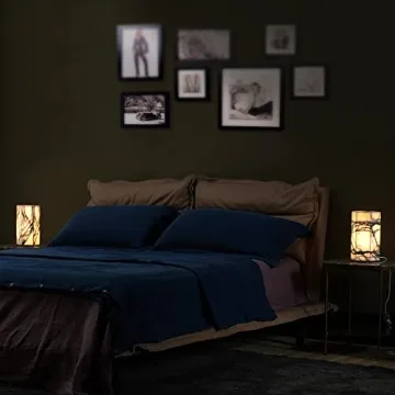 Real Marble Tri-Color Dimmable LED Table Lamp