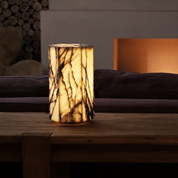 Real Marble Tri-Color Dimmable LED Table Lamp