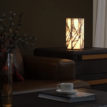 Real Marble Tri-Color Dimmable LED Table Lamp