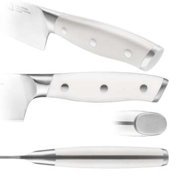 Klaus Meyer Stahl High Carbon Exclusive German Steel 6 inch Utility Serrated Knife (White)