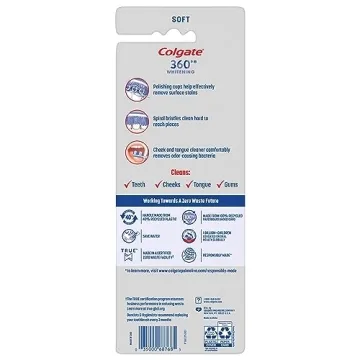 Colgate 360 Optic White Soft Toothbrush 4 Pack for Whitening