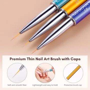 Makartt Fine Nail Art Brushes for Perfect Nail Designs