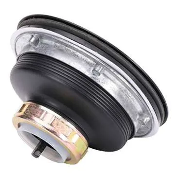 KONE 3-1/2 Inch Kitchen Sink Stainless Steel Basket Strainer Water Stopper with Drain Assembly, Black Finish Rustproof and Durable