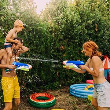 Water Guns for Kids - Summer Soaker Squirt Guns, 400CC/40ft for 3 Years Old and up Boys Girls Adults - 2 Pack Outdoor Toy for Swimming Pool Yard Lawn Beach