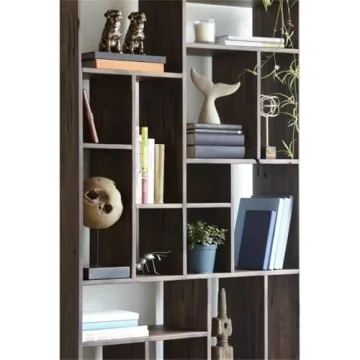 Moe's Home Redemption Large Bookcase - Elegant Walnut Design