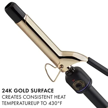 HOT TOOLS 24K Gold Curling Iron for Long-Lasting Curls