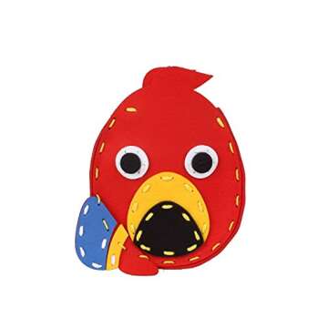 ggomaART Sewing Kit for Kids DIY Art Craft Hand Stitch Play Set Has Safety Needle Thread Harmless Fe...