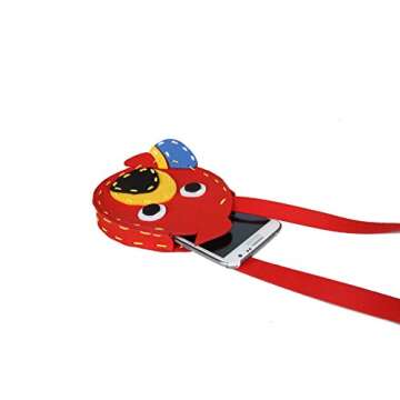 ggomaART Sewing Kit for Kids DIY Art Craft Hand Stitch Play Set Has Safety Needle Thread Harmless Felt Cloth Button Instruction for Beginner Young and Little Girl Boy - PARRIOT