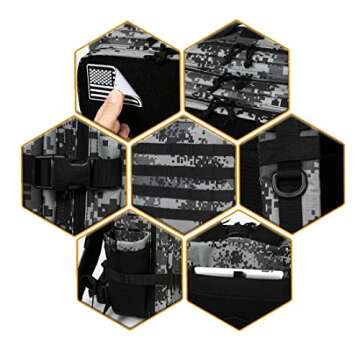 QT&QY Military Tactical Backpack 45L: Versatile & Durable