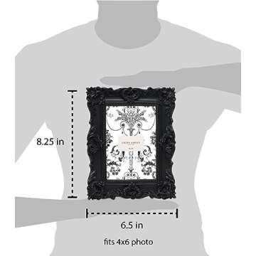 Laura Ashley 4x4 Gold Ornate Picture Frame for Home Decor