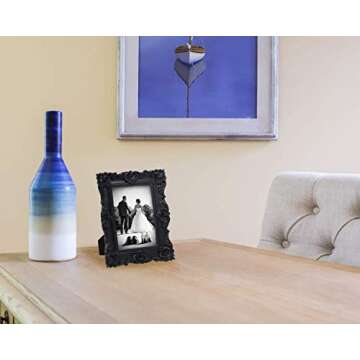 Laura Ashley 4x4 Gold Ornate Picture Frame for Home Decor