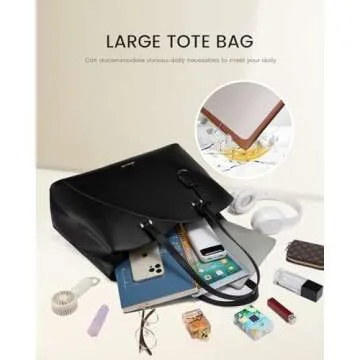 LOVEVOOK Stylish Laptop Tote Bag for Women, Fits 15.6"