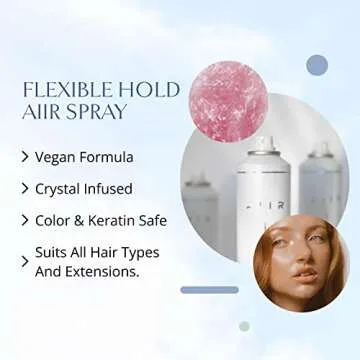 AIIR Flexible Hold Finishing Spray - Light Hold Hairspray with Soft & Touchable Finish, Enhances Sty...