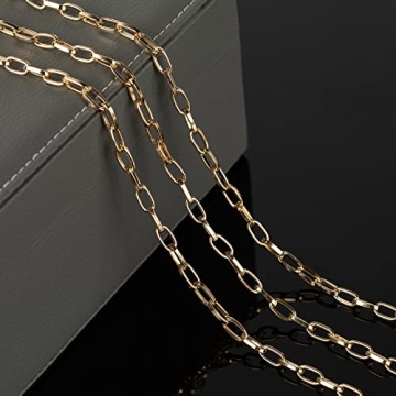 YOUBEIYEE Gold Aluminum Link Chain for Jewelry Making