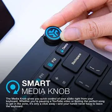 JLab Go Wireless Keyboard, Black, Connect Via Bluetooth or USB Wireless Dongle, Multi-Device Ultra-Compact for a Minimalist or Portable Set-Up (1 Pack)