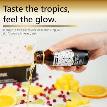 Sipnutri Diamond Liquid Collagen Drink, 15000 mg Hydrolyzed Marine Collagen Peptides with Vitamin C, Pomegranate, Healthy Hair Skin Nails Joints Bones Support, 50 ml x 10 Bottles (3 Boxes)