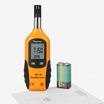 Preciva Digital Psychrometer for Accurate Temperature and Humidity