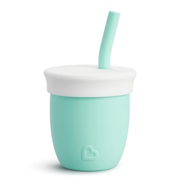 Munchkin® C’est Silicone! Open Training Cup with Straw for Babies and Toddlers 6 Months+, 4 Ounce...