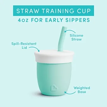 Munchkin C’est Silicone Open Training Cup with Straw 4oz