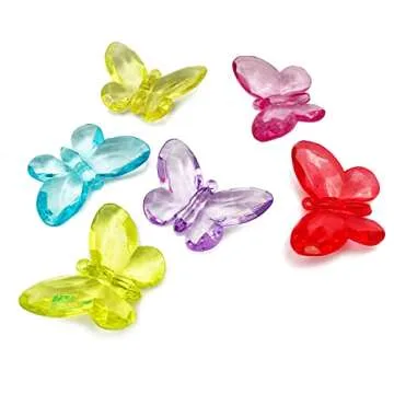 LYFJXX Acrylic Gems Crystals Assorted Color Cartoon Butterfly for Vase Fillers,Table Scatter, Party ...