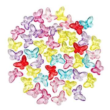 LYFJXX Acrylic Gems Crystals Assorted Color Cartoon Butterfly for Vase Fillers,Table Scatter, Party Favor, Wedding Decoration, Table Vase Centerpiece, DIY Arts Crafts Pendants(Butterfly)