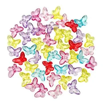 LYFJXX Acrylic Gems Crystals Assorted Color Cartoon Butterfly for Vase Fillers,Table Scatter, Party Favor, Wedding Decoration, Table Vase Centerpiece, DIY Arts Crafts Pendants(Butterfly)