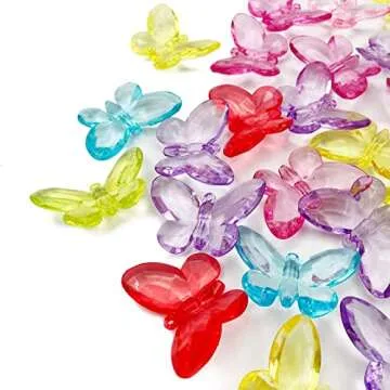 LYFJXX Acrylic Gems Crystals Assorted Color Cartoon Butterfly for Vase Fillers,Table Scatter, Party Favor, Wedding Decoration, Table Vase Centerpiece, DIY Arts Crafts Pendants(Butterfly)