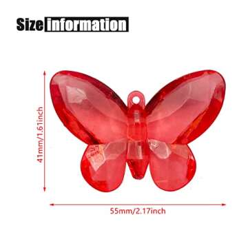 LYFJXX Acrylic Gems Crystals Assorted Color Cartoon Butterfly for Vase Fillers,Table Scatter, Party Favor, Wedding Decoration, Table Vase Centerpiece, DIY Arts Crafts Pendants(Butterfly)
