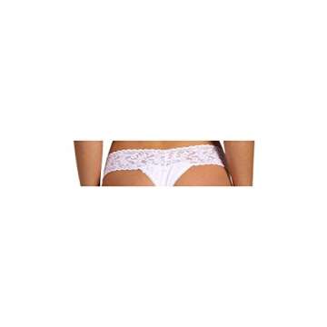 Hanky Panky Women's Maternity Cotton Original Rise Thong Panty, White, One Size