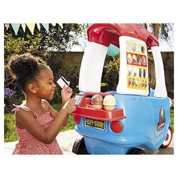 Little Tikes Cozy Ice Cream Truck, Coupe Ride On Car, Kid and Parent Powered, Truck Music, Including...