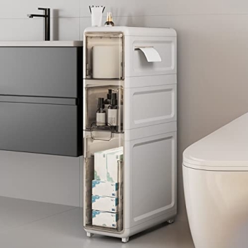 OEODJUJS Small Bathroom Storage with 3 Tier Drawers