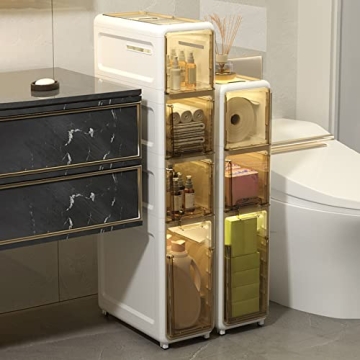 OEODJUJS Small Bathroom Storage with 3 Tier Drawers