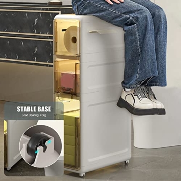 OEODJUJS Small Bathroom Storage with 3 Tier Drawers