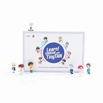 LEARN KOREAN WITH TinyTAN (BTS Characters) - Official BTS Merchandise, Kpop Merch, BTS Gift Idea, Korean Alphabet(Hangeul) Learning Kit for Beginners/All Ages, Includes MotiPen (Speaking Pen)