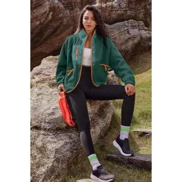 Stylish Nirovien Colorblock Sherpa Jacket for Women