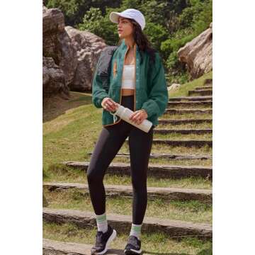 Stylish Nirovien Colorblock Sherpa Jacket for Women