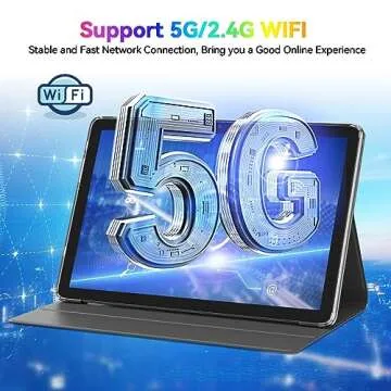 Latest 2024 Android 13 Tablet, 128GB+16(8+8 Expand)GB/512GB Expandable, Octa-Core Tablet with 5G WiFi, 8000mAh Battery, 10.1 inch Tablet with 21MP Camera, Tablet with Keyboard, Bluetooth, Mouse, Case.