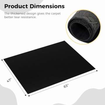 Anjetan Drum Rug - Versatile Soundproof Mat for Drummers & Musicians