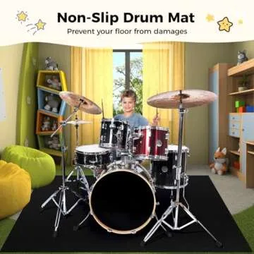 Anjetan Drum Rug - Perfect Soundproof Mat for Drummers